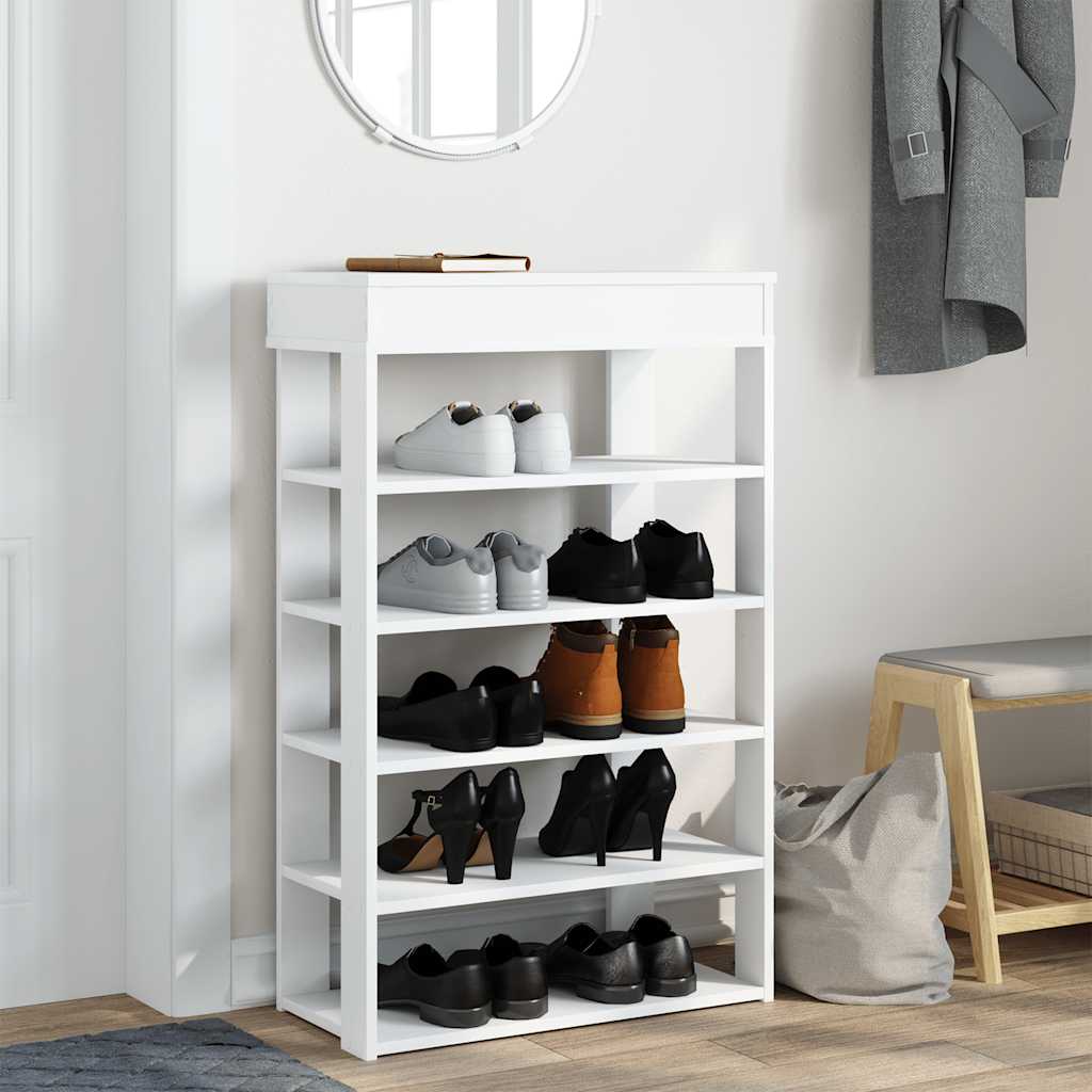 Scarpiera Bianca 60x30x98 cm in Legno Multistrato