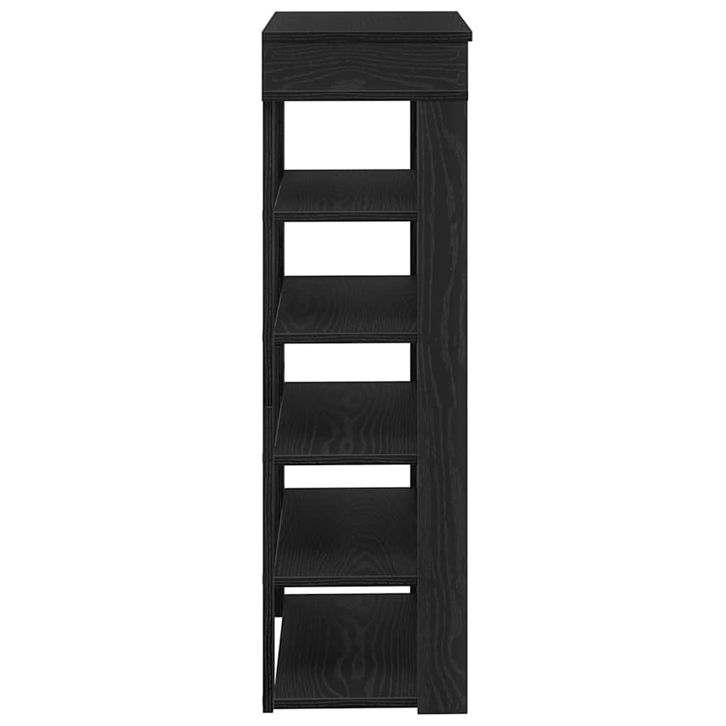 Scarpiera Nera 60x30x98 cm in Legno Multistrato