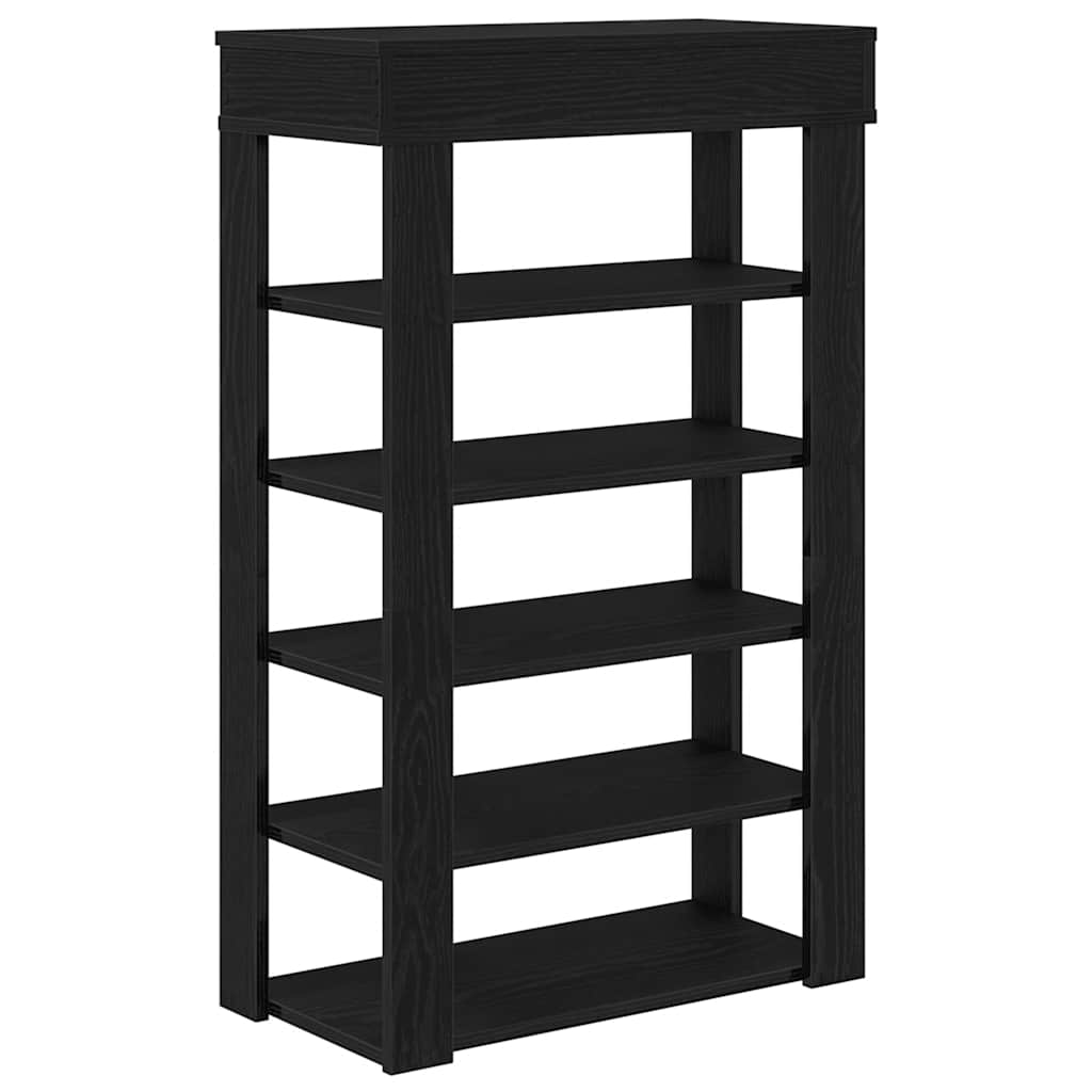 Scarpiera Nera 60x30x98 cm in Legno Multistrato