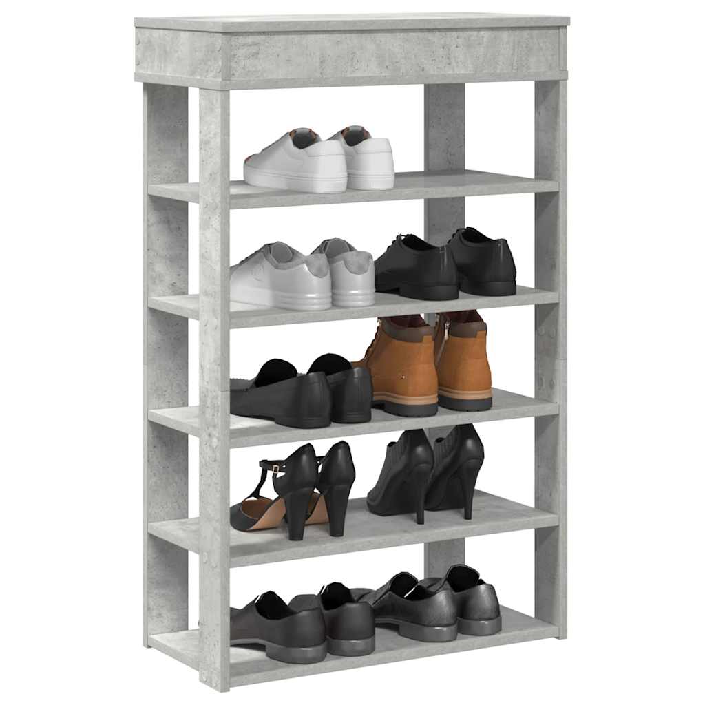 Scarpiera Grigio Cemento 60x30x98 cm in Legno Multistrato