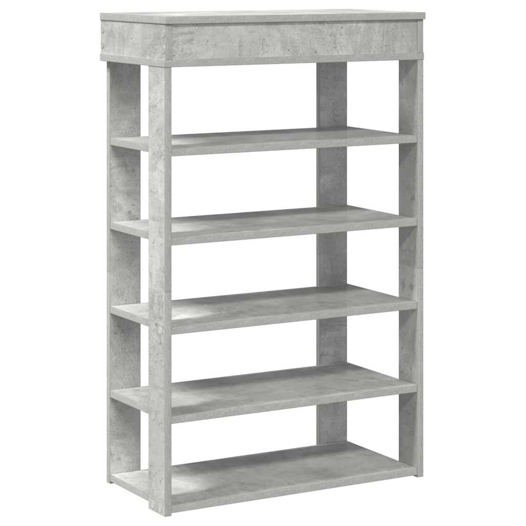 Scarpiera Grigio Cemento 60x30x98 cm in Legno Multistrato