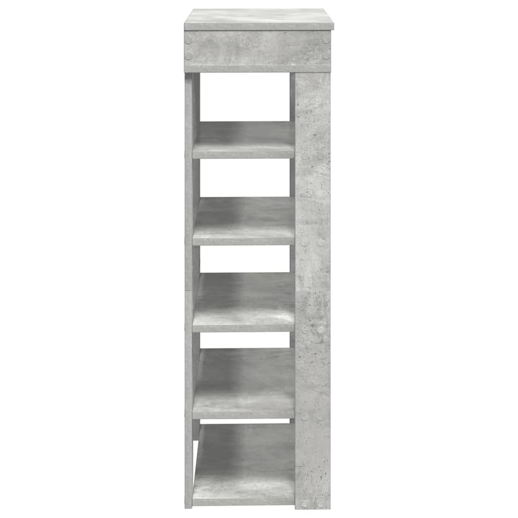 Scarpiera Grigio Cemento 60x30x98 cm in Legno Multistrato