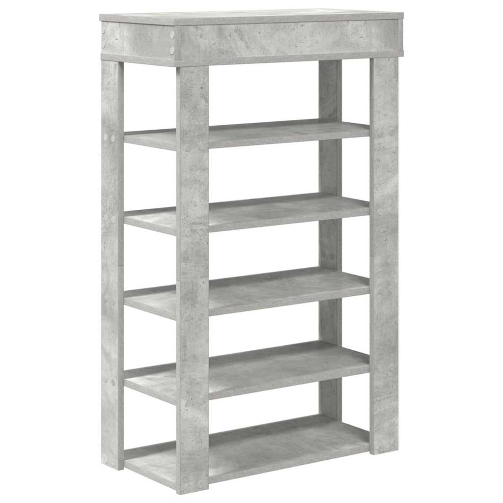 Scarpiera Grigio Cemento 60x30x98 cm in Legno Multistrato