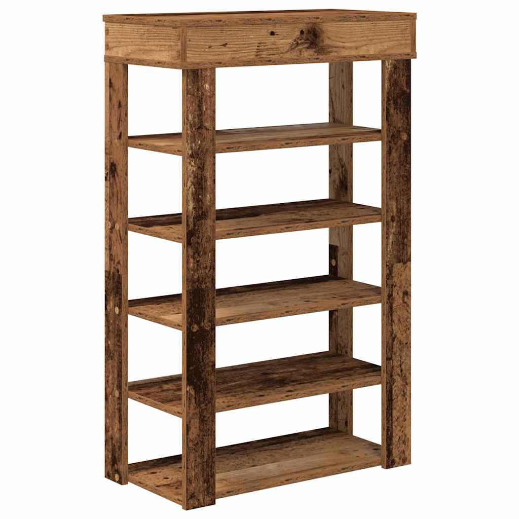 Scarpiera Legno Antico 60x30x98 cm in Legno Multistrato
