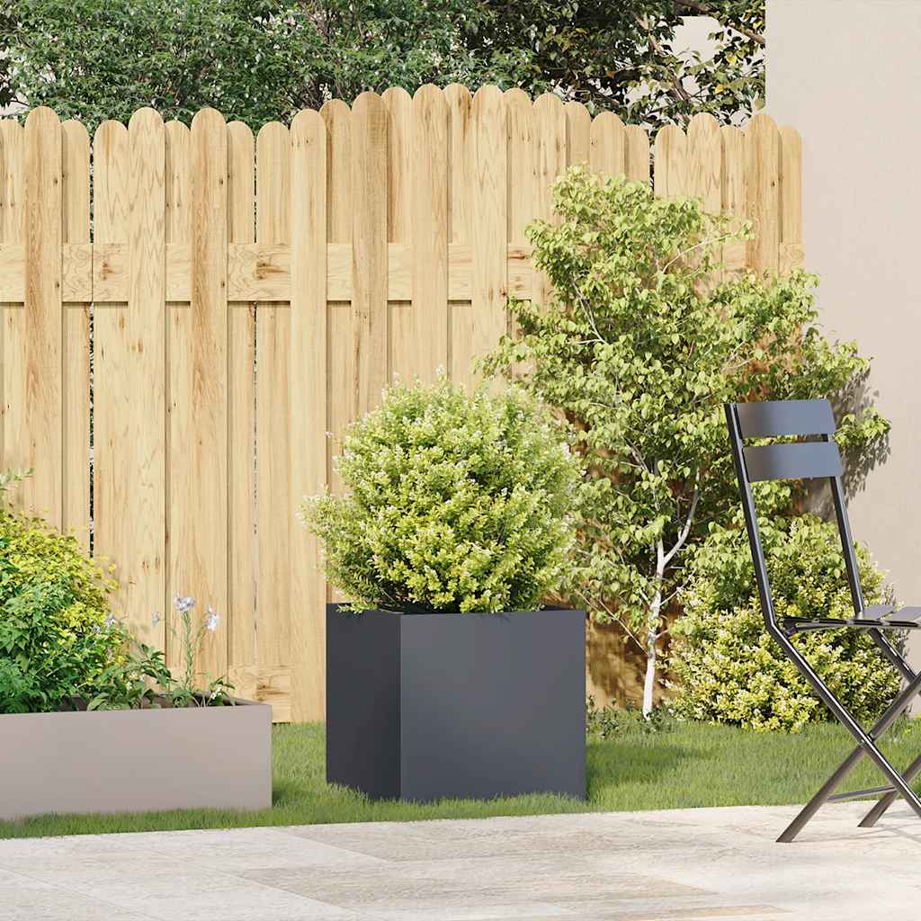 Fioriera Antracite 40x40x40 cm in Acciaio Laminato a Freddo