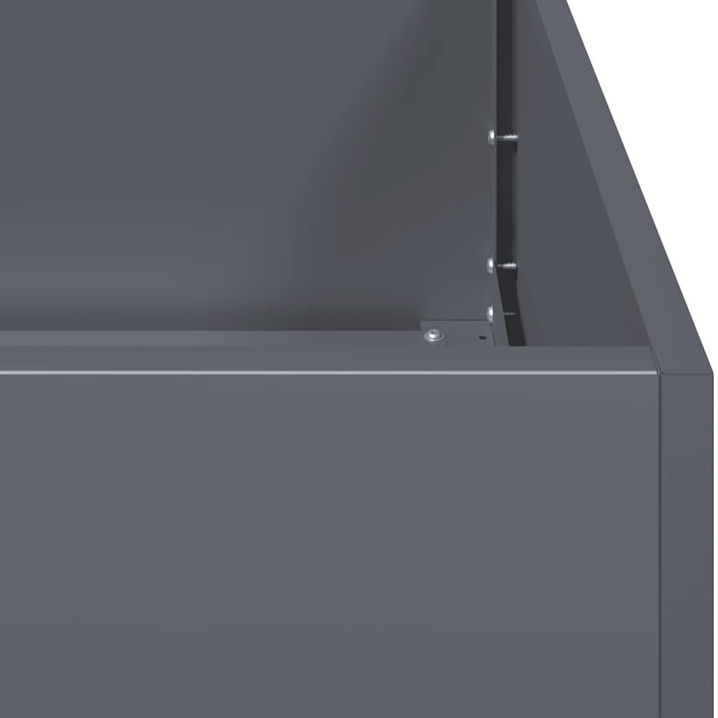 Fioriera Antracite 40x40x40 cm in Acciaio Laminato a Freddo