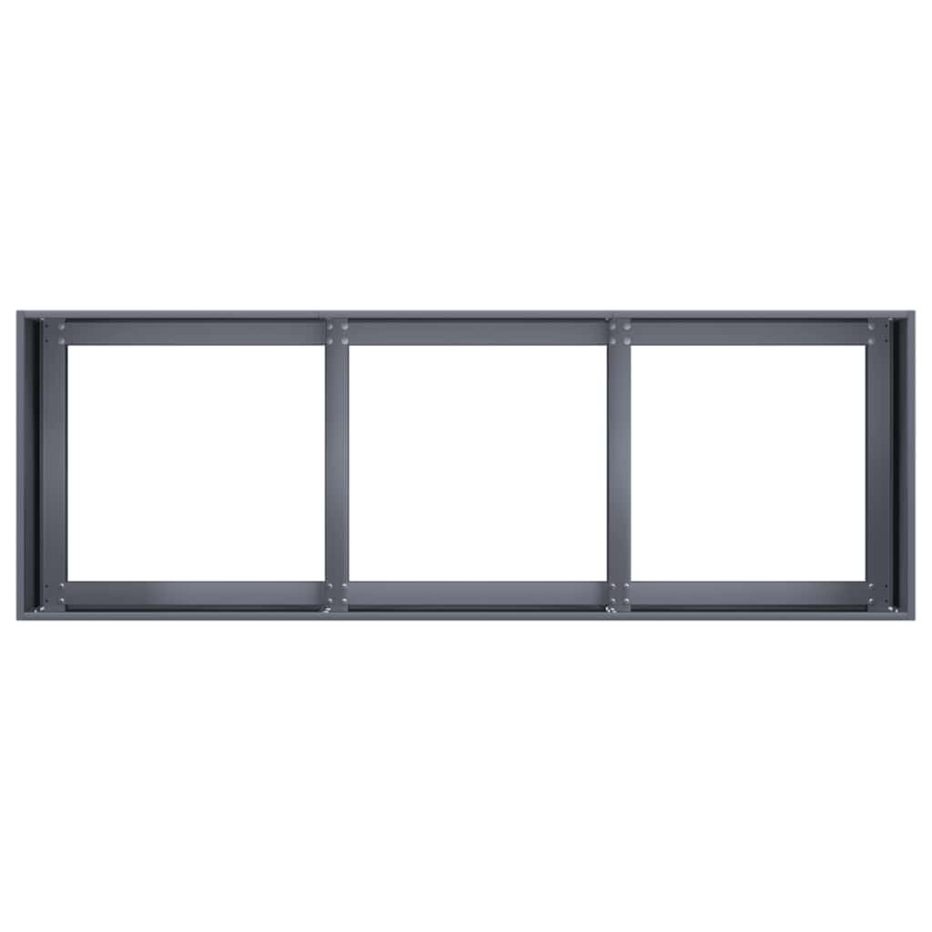 Fioriera Antracite 120x40x40 cm Acciaio laminato a freddo