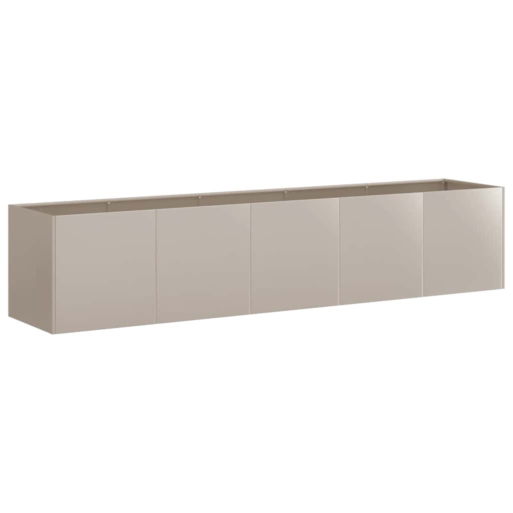 Fioriera Arrugginita 200x40x40 cm in Acciaio Corten