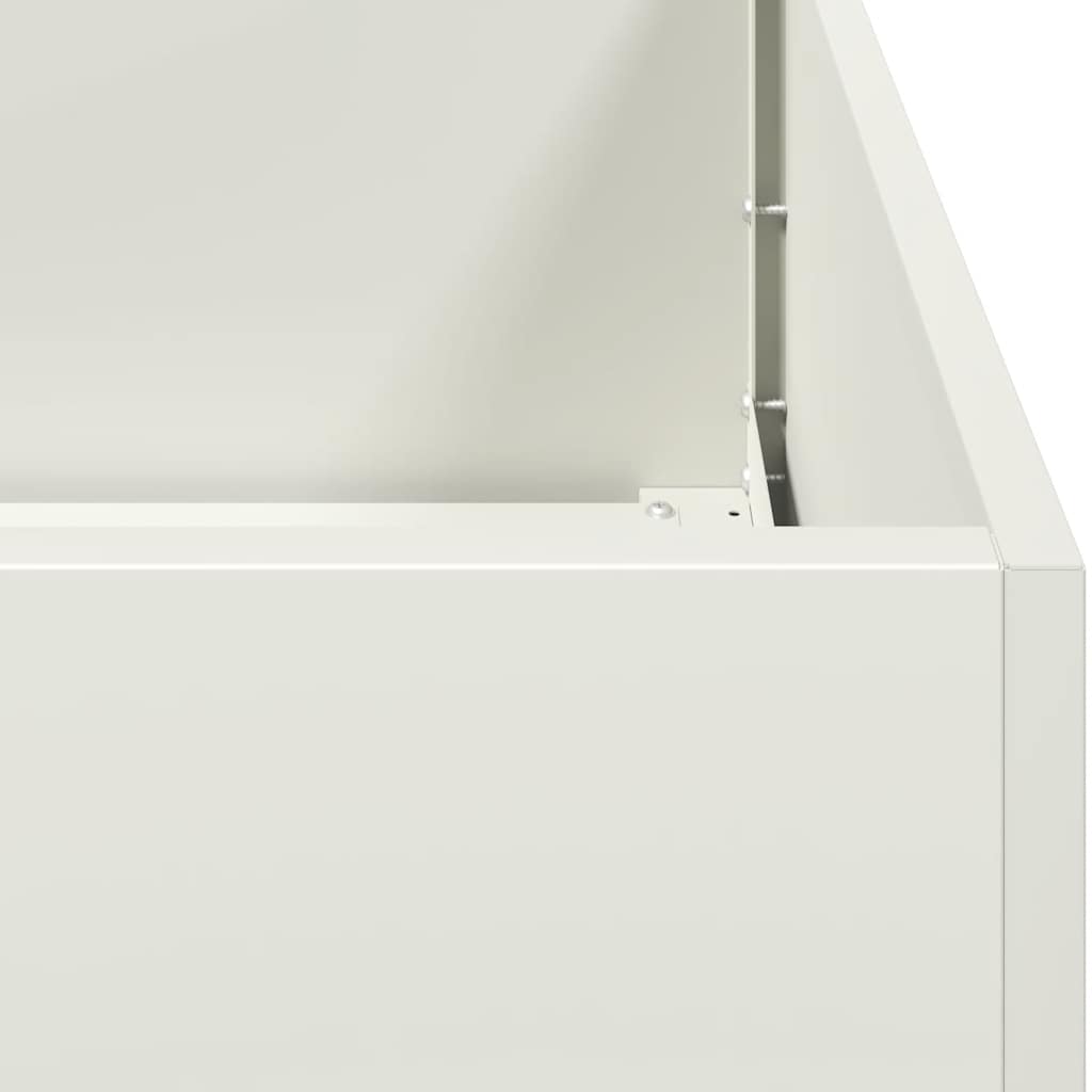 Fioriera Bianca 360x40x40 cm in Acciaio Laminato a Freddo
