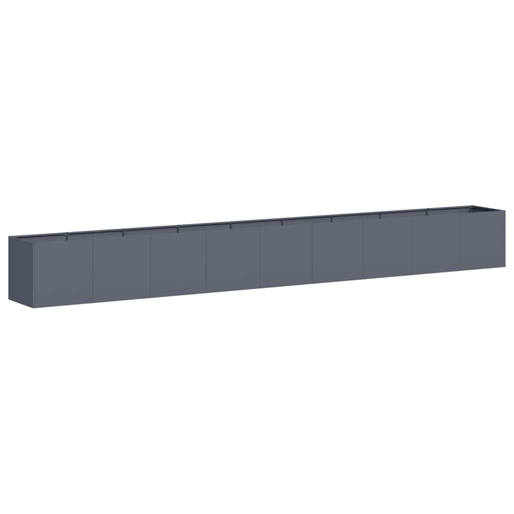 Fioriera Antracite 360x40x40 cm in Acciaio Laminato a Freddo