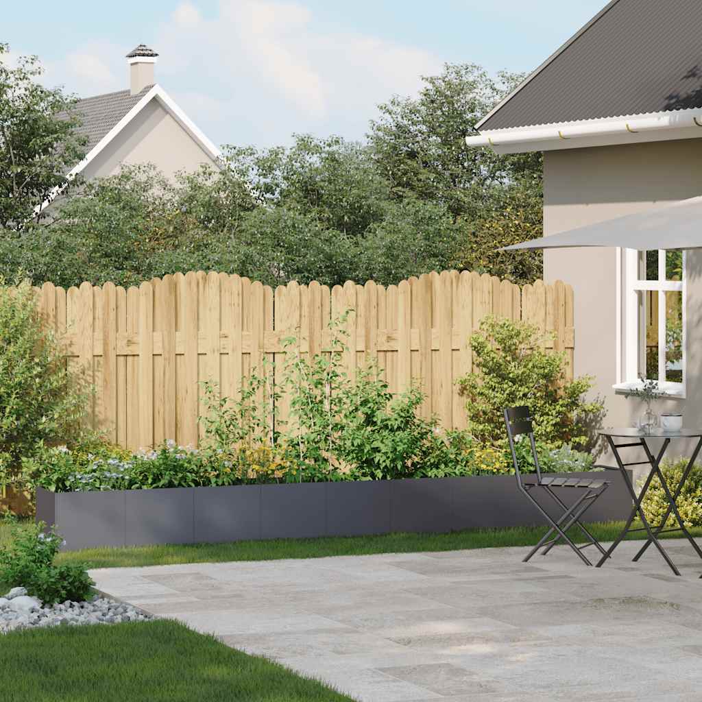 Fioriera Antracite 360x40x40 cm in Acciaio Laminato a Freddo