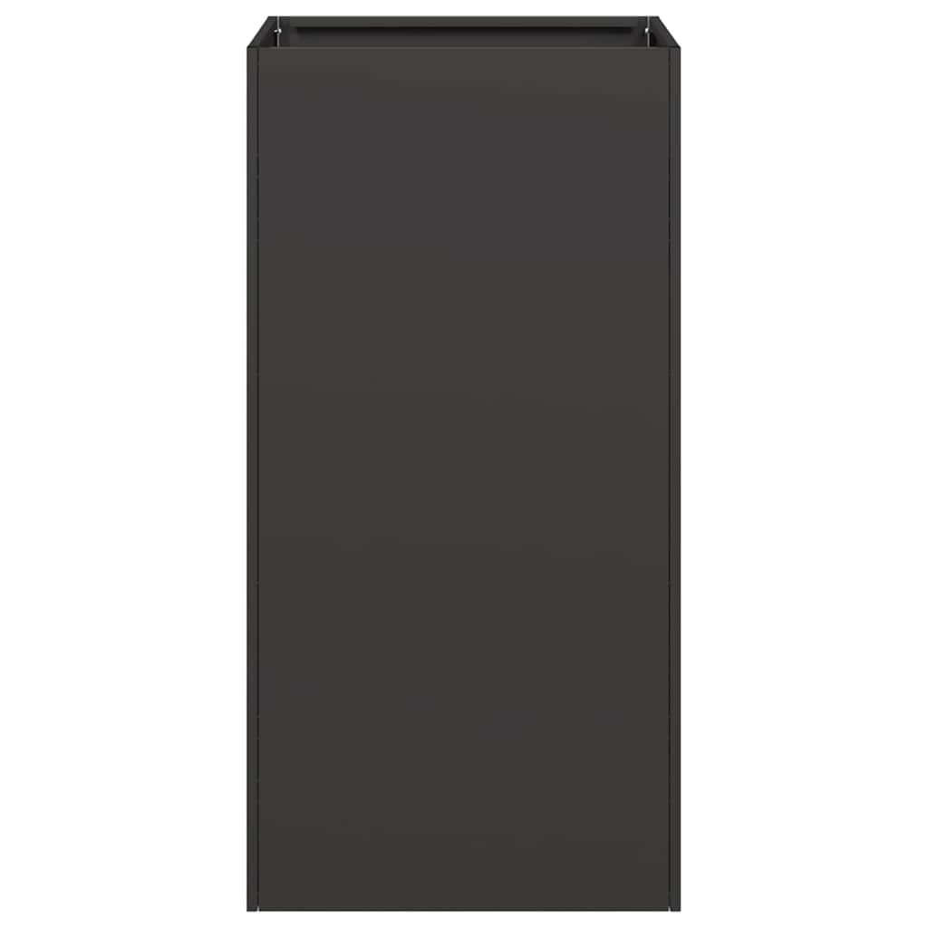 Fioriera Nera 40x40x80 cm in Acciaio Laminato a Freddo