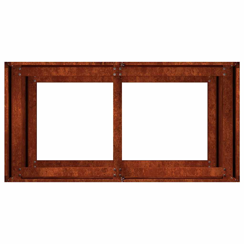 Fioriera Arrugginita 80x40x80 cm in Acciaio Corten
