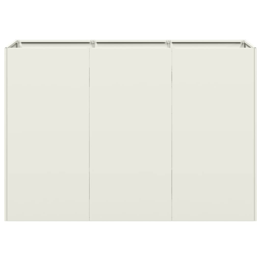 Fioriera Bianca 120x40x80 cm in Acciaio Laminato a Freddo