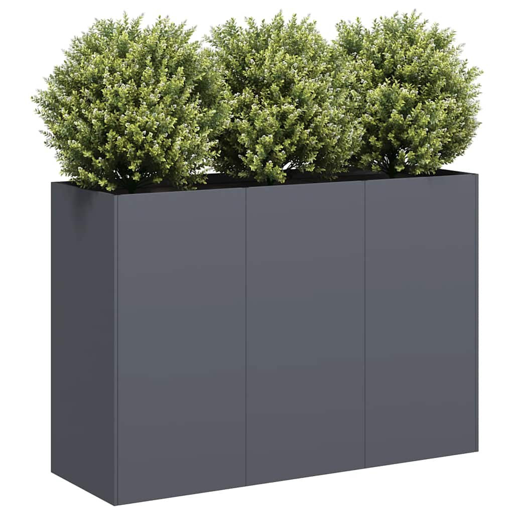 Fioriera Antracite 120x40x80 cm in Acciaio Laminato a Freddo