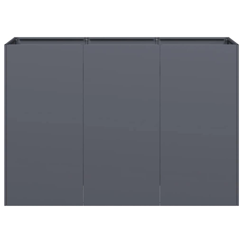 Fioriera Antracite 120x40x80 cm in Acciaio Laminato a Freddo