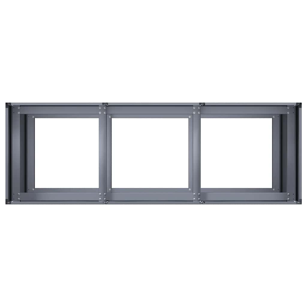 Fioriera Antracite 120x40x80 cm in Acciaio Laminato a Freddo
