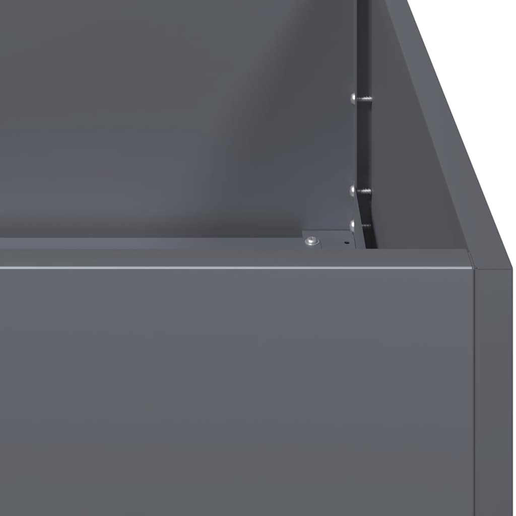 Fioriera Antracite 120x40x80 cm in Acciaio Laminato a Freddo