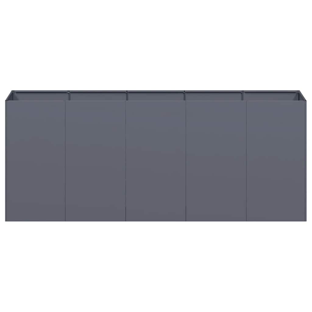 Fioriera Antracite 200x40x80 cm in Acciaio Laminato a Freddo