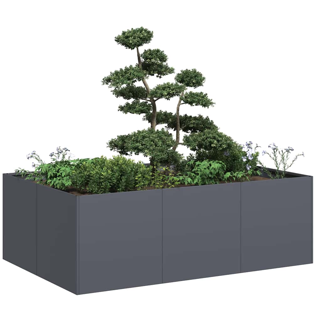 Fioriera Antracite 120x80x40 cm in Acciaio