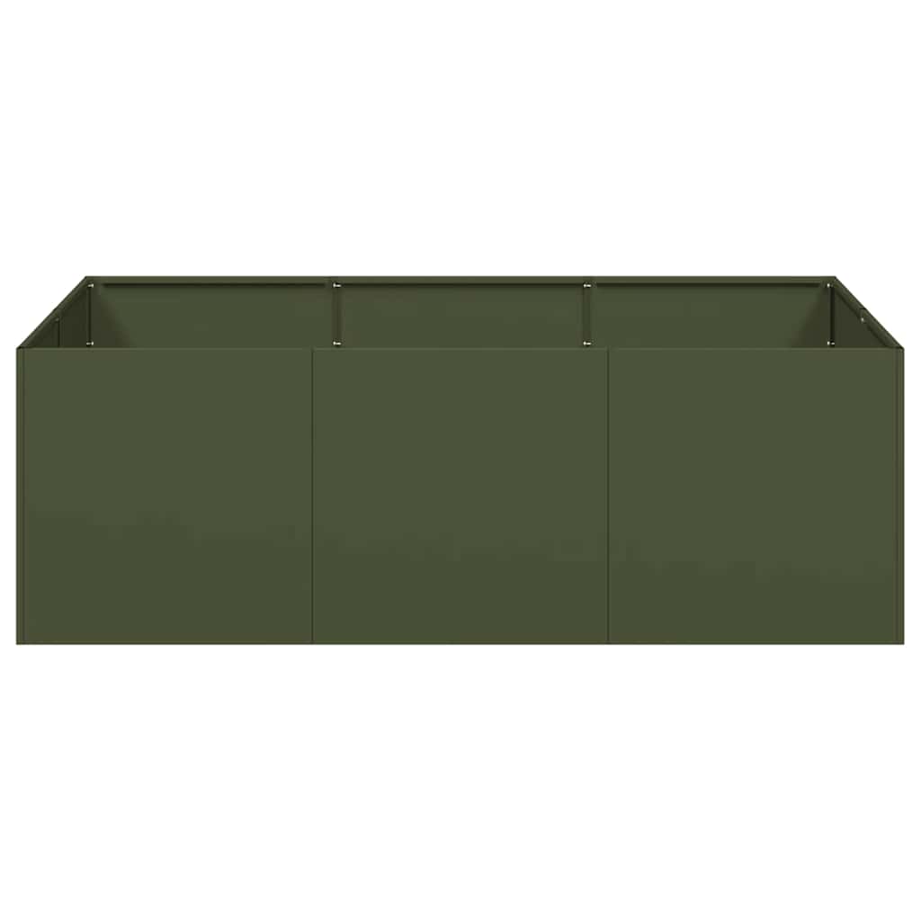 Fioriera Verde Oliva 120x80x40 cm in Acciaio