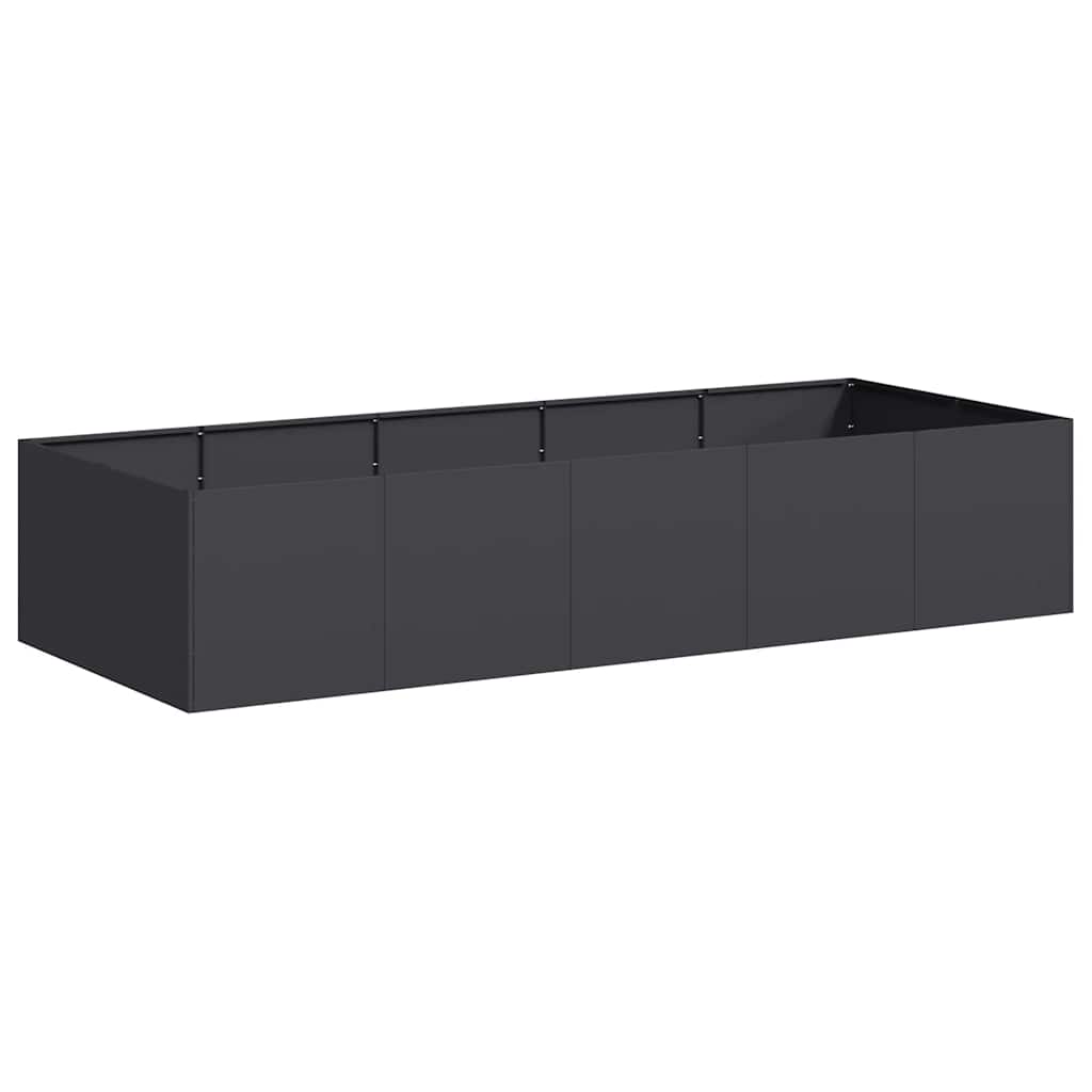 Fioriera Nera 200x80x40 cm in Acciaio