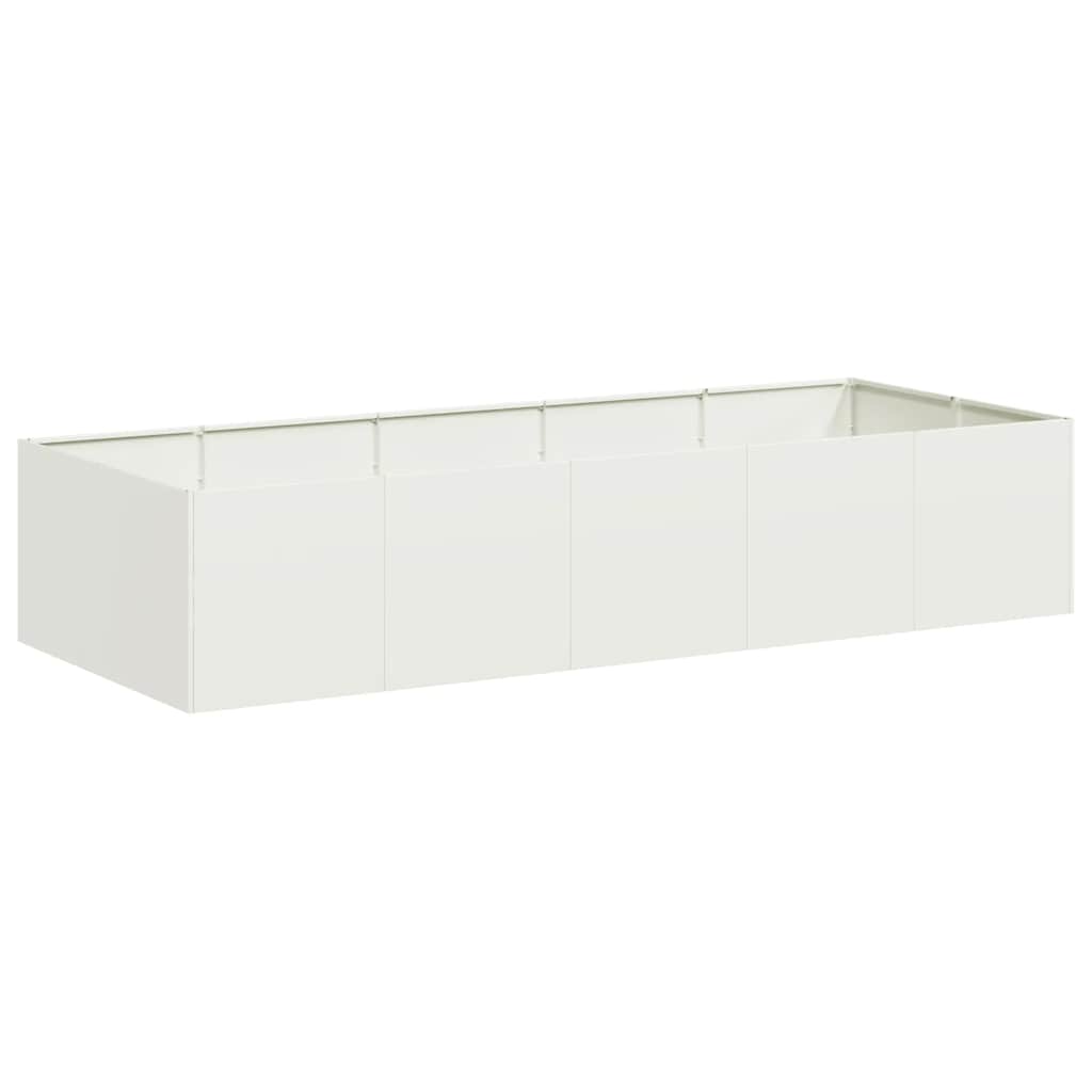 Fioriera Bianca 200x80x40 cm in Acciaio