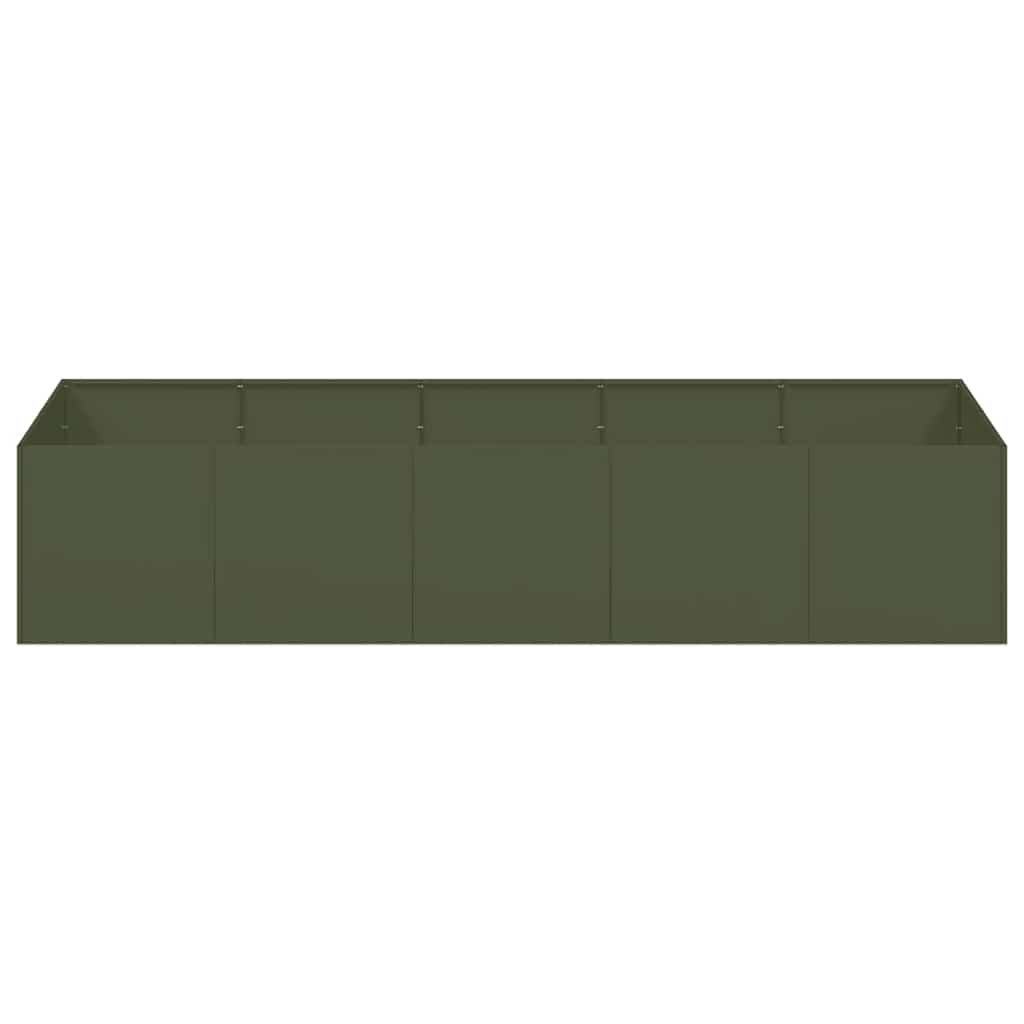 Fioriera Verde Oliva 200x80x40 cm in Acciaio
