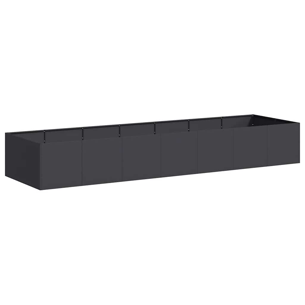 Fioriera Nera 280x80x40 cm in Acciaio