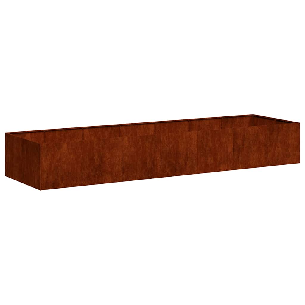 Fioriera Arrugginita 280x80x40 cm in Acciaio Corten