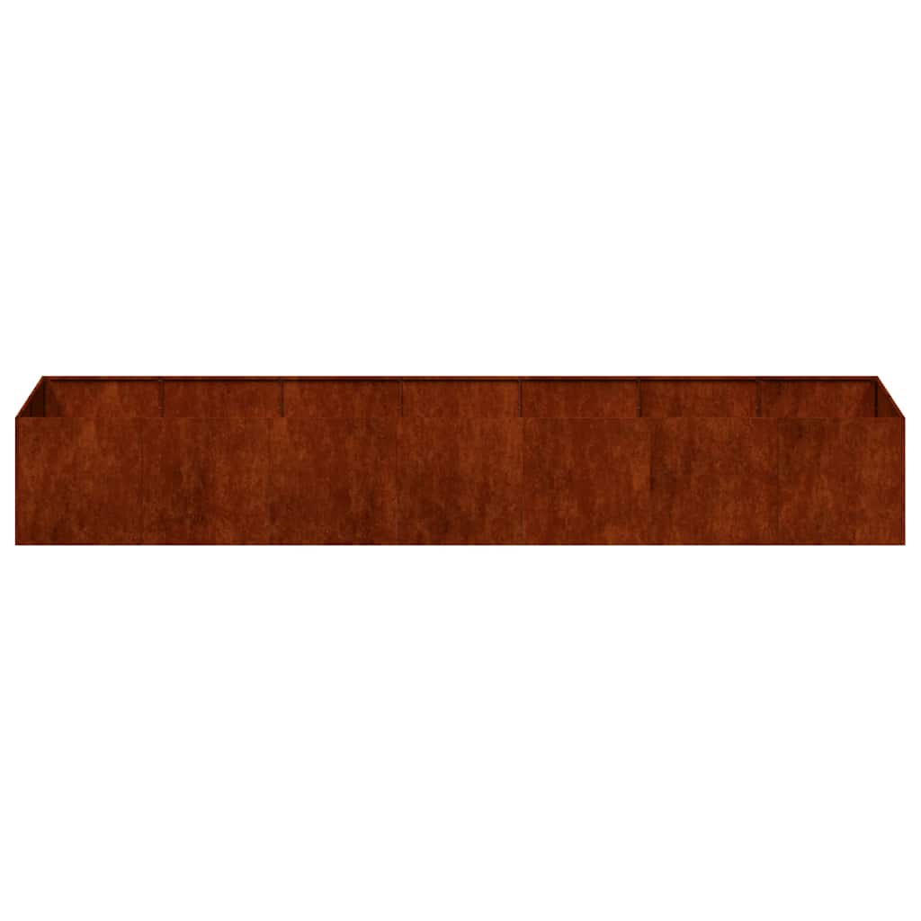 Fioriera Arrugginita 280x80x40 cm in Acciaio Corten