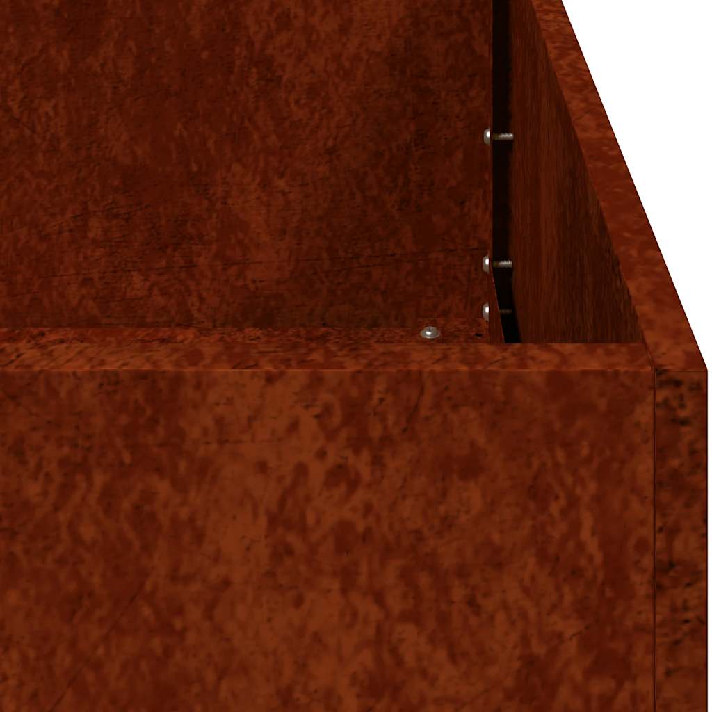Fioriera Arrugginita 280x80x40 cm in Acciaio Corten