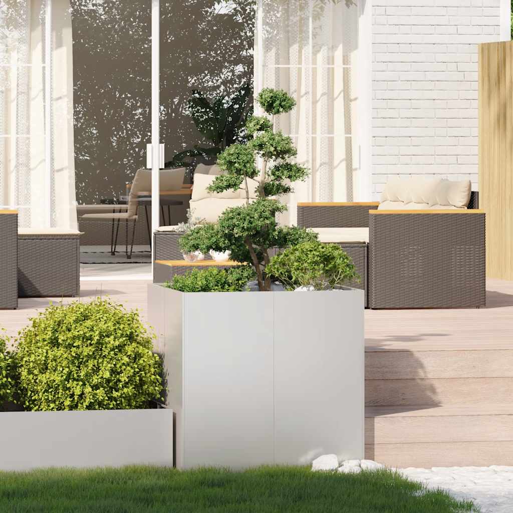 Fioriera 80x80x80 cm in Acciaio Inox