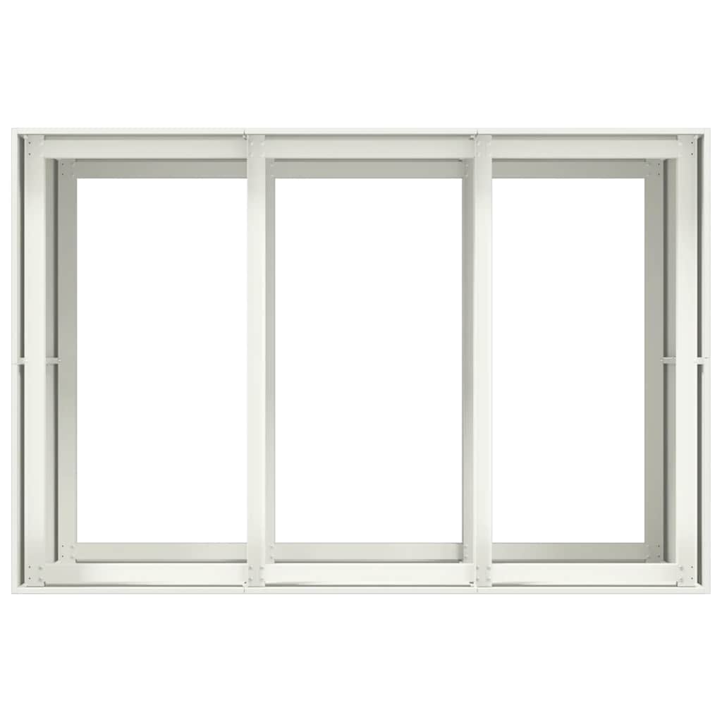 Fioriera Bianca 120x80x80 cm in Acciaio