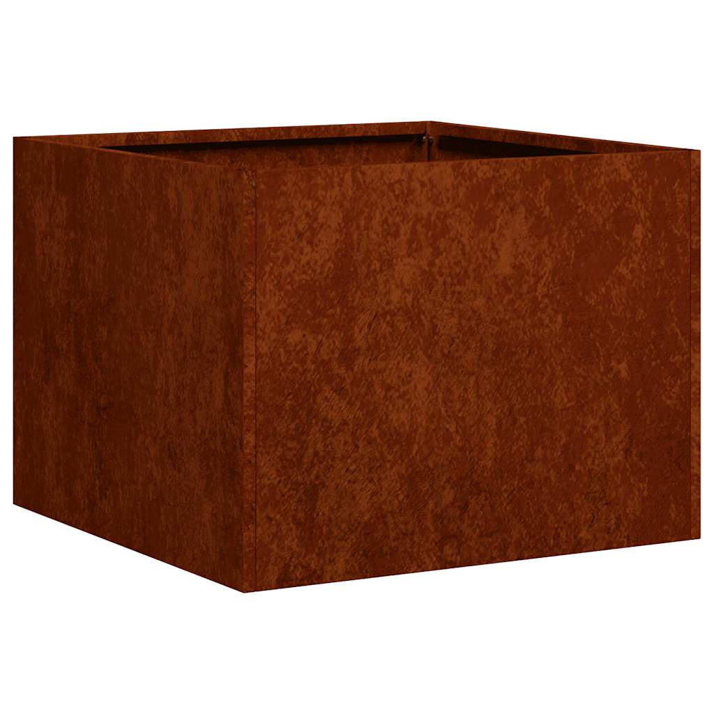 Fioriera Arrugginita 40x40x30 cm in Acciaio Corten