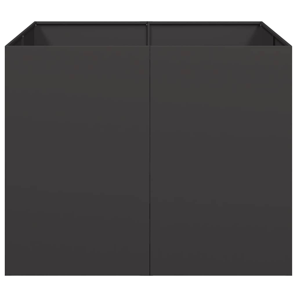 Fioriera Nera 100x100x80 cm in Acciaio