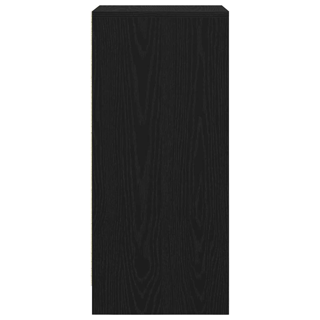 Scarpiera Rovere Nero 29,5x34x76 cm in Legno Multistrato
