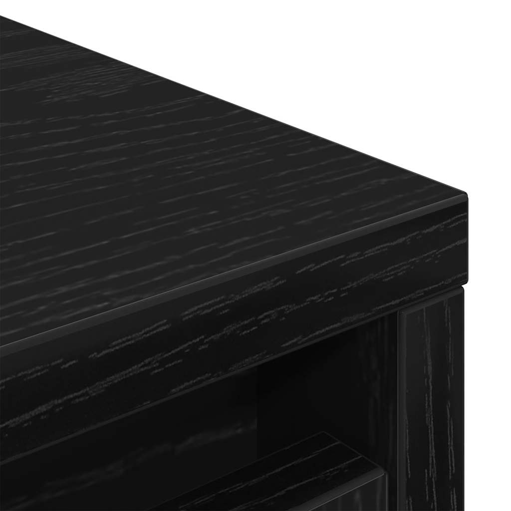 Scarpiera Rovere Nero 29,5x34x76 cm in Legno Multistrato