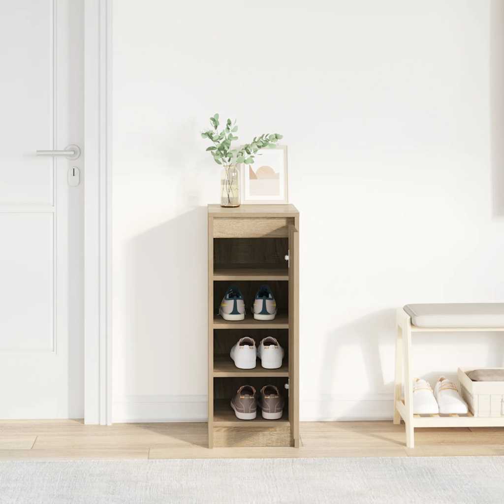 Scarpiera Rovere Sonoma 29,5x34x76 cm in Legno Multistrato