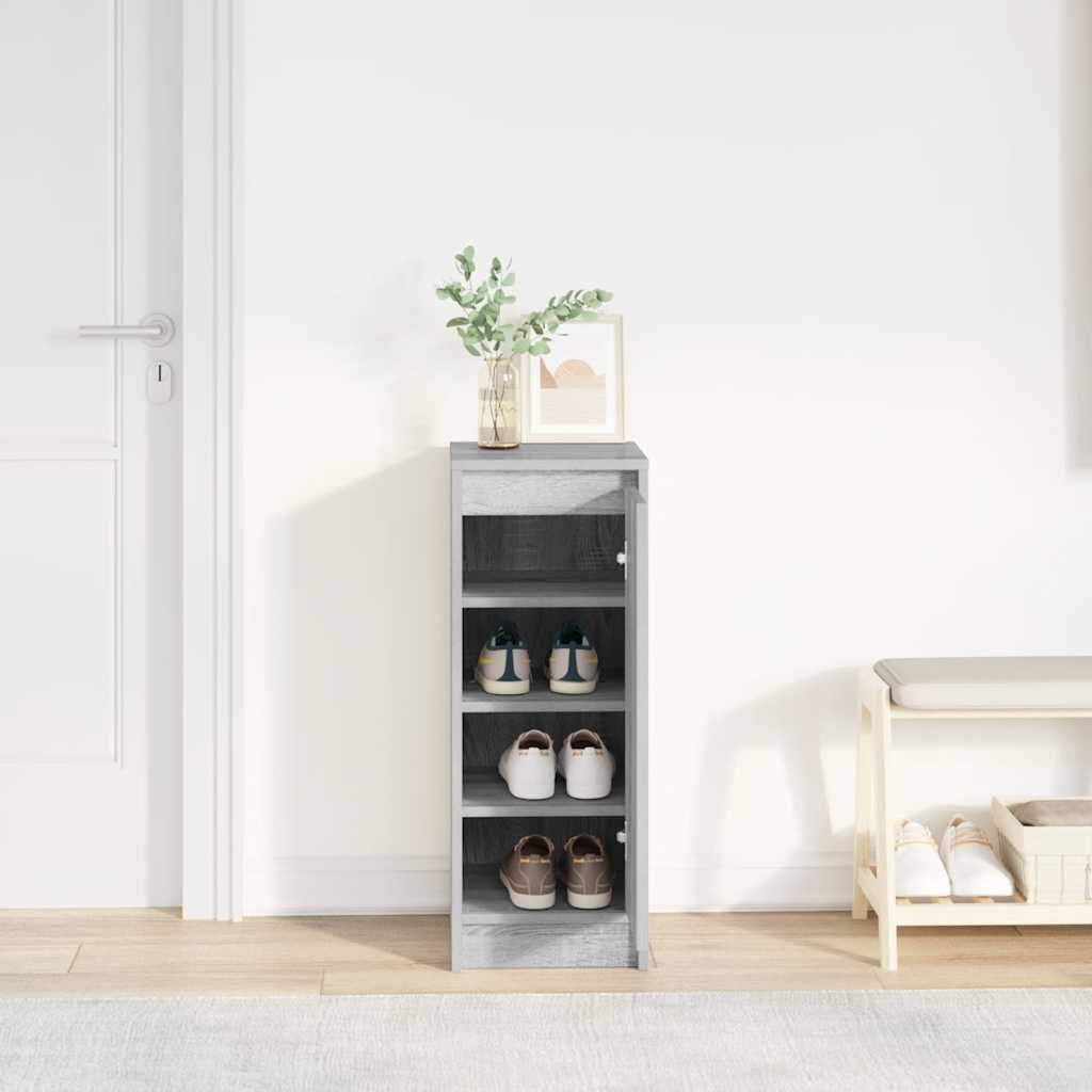 Scarpiera Grigio Sonoma 29,5x34x76 cm in Legno Multistrato