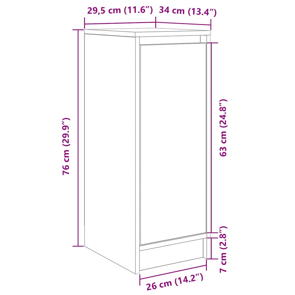 Scarpiera Legno Antico 29,5x34x76 cm in Legno Multistrato