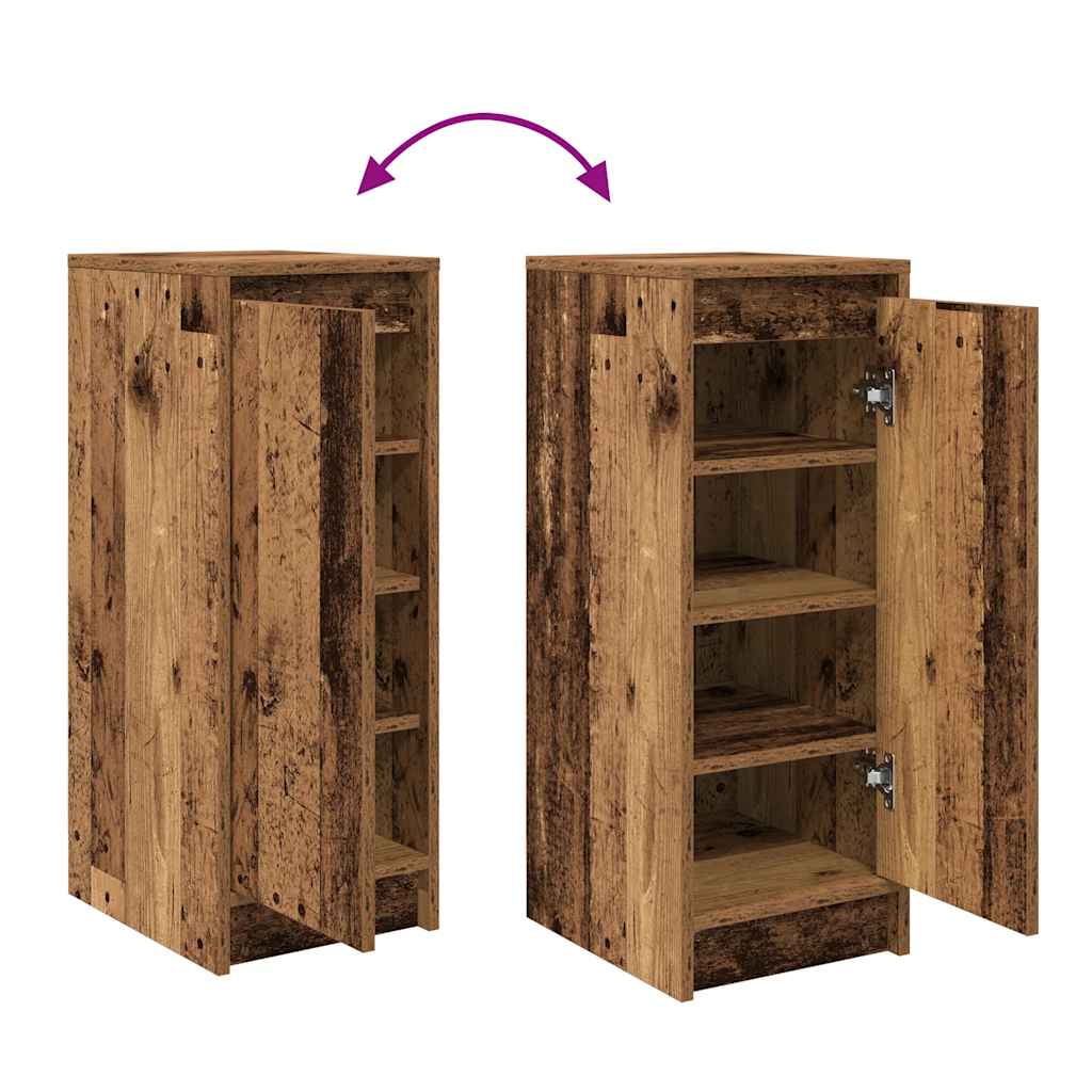 Scarpiera Legno Antico 29,5x34x76 cm in Legno Multistrato
