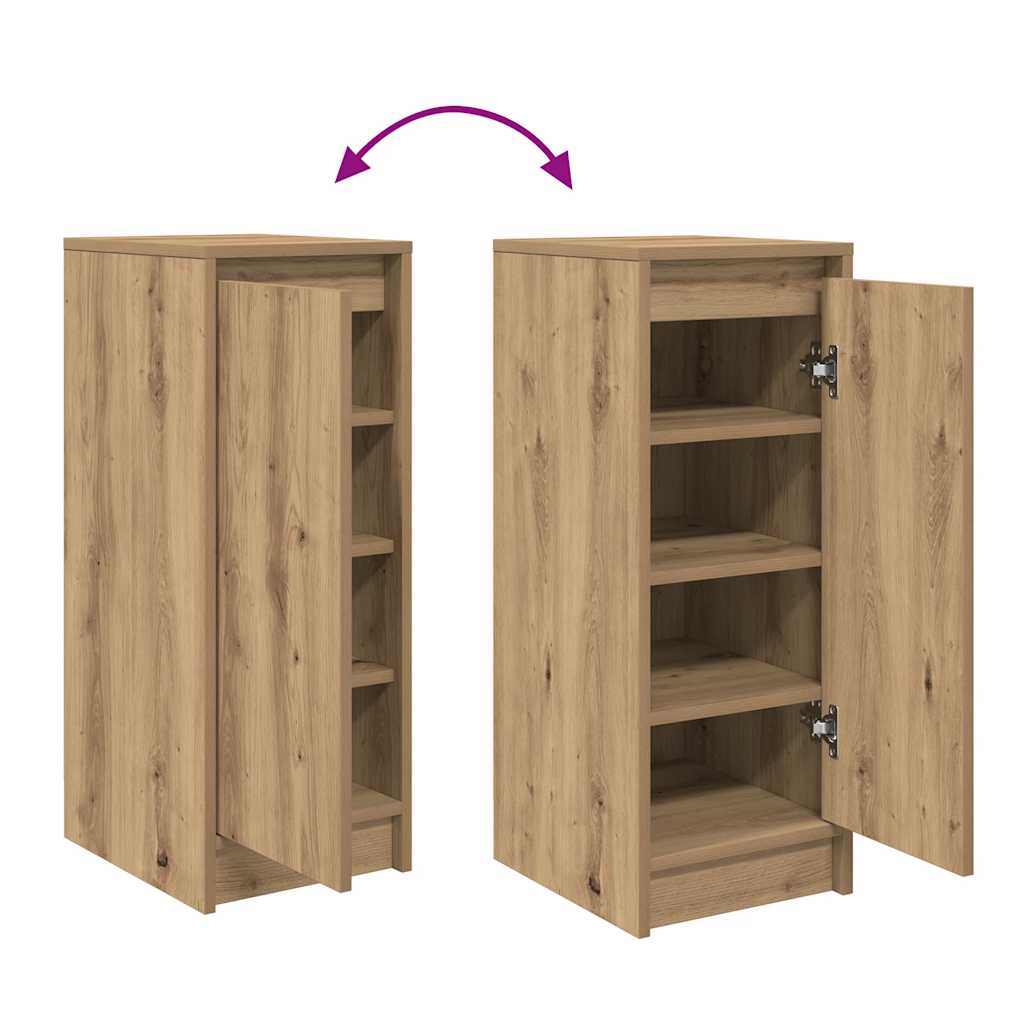 Scarpiera Rovere Artigianale 29,5x34x76 cm in Legno Multistrato