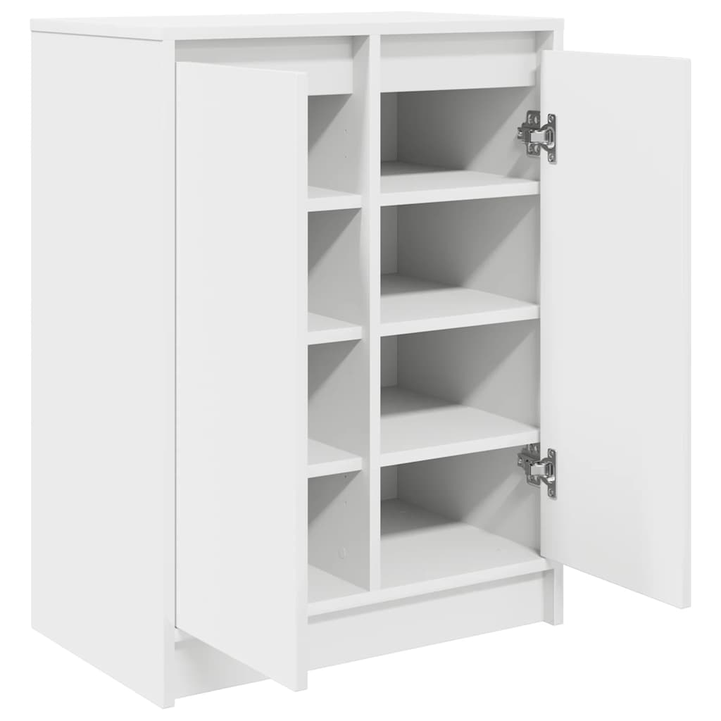 Scarpiera Bianca 57x34x76 cm in Legno Multistrato