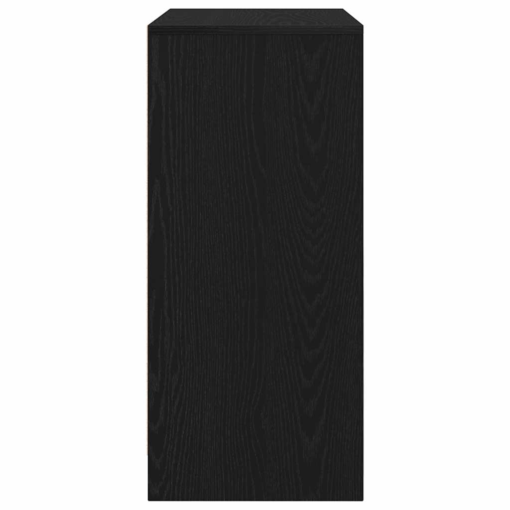 Scarpiera Rovere Nero 57x34x76 cm in Legno Multistrato