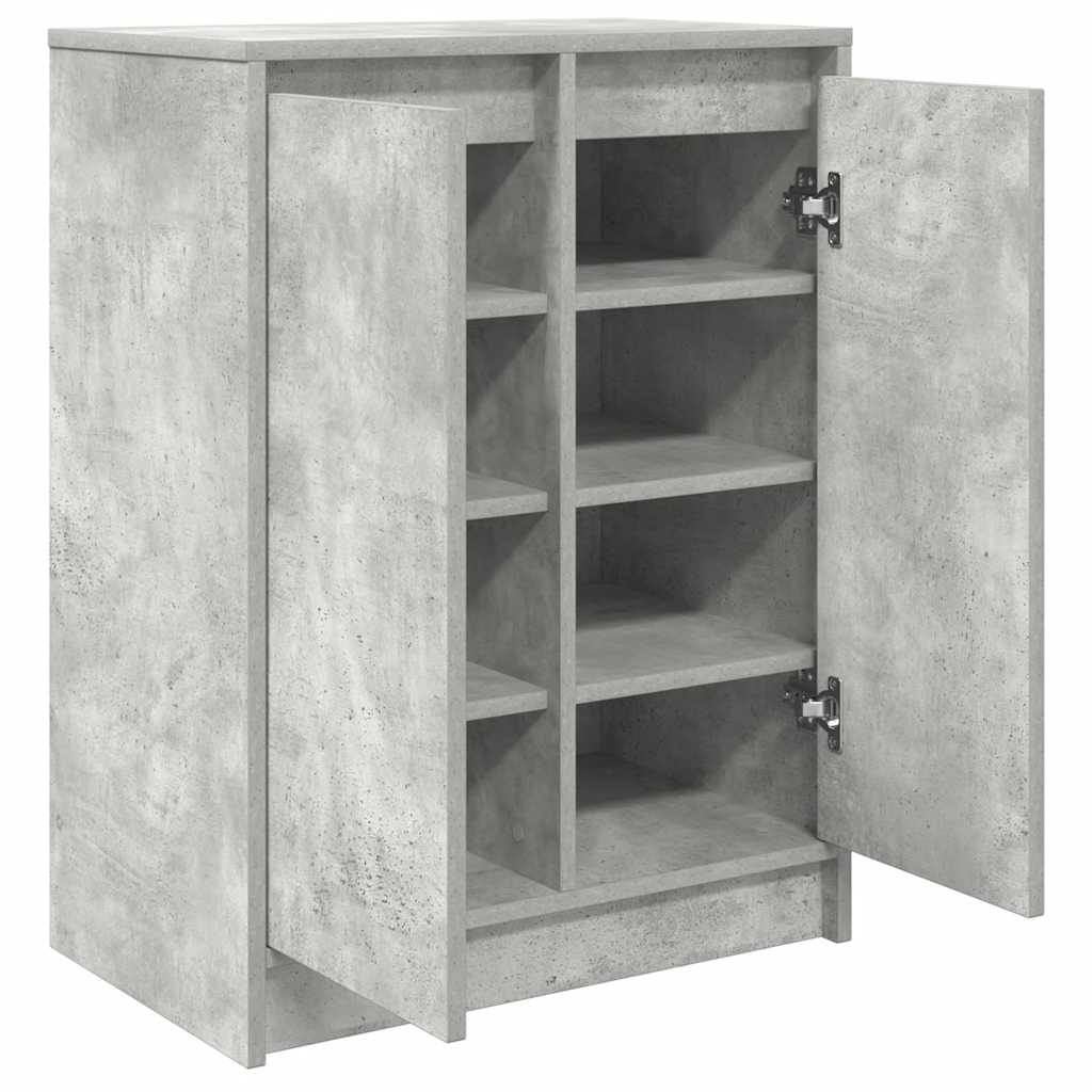 Scarpiera Grigio Cemento 57x34x76 cm in Legno Multistrato