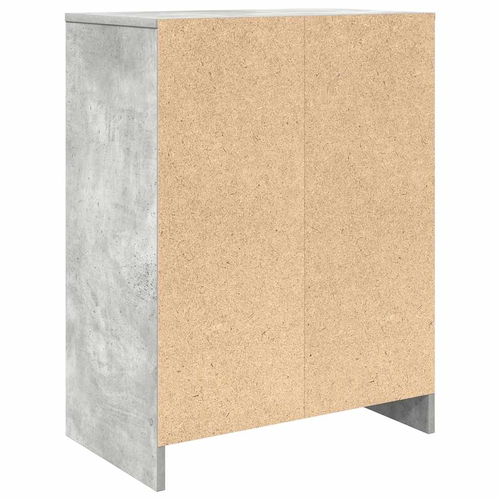 Scarpiera Grigio Cemento 57x34x76 cm in Legno Multistrato