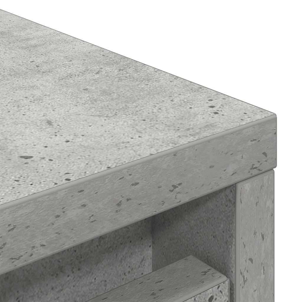 Scarpiera Grigio Cemento 57x34x76 cm in Legno Multistrato