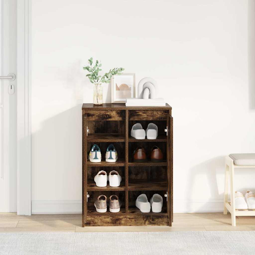 Scarpiera Rovere Fumo 57x34x76 cm in Legno Multistrato