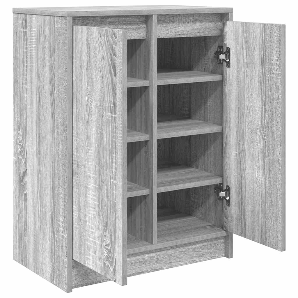 Scarpiera Grigio Sonoma 57x34x76 cm in Legno Multistrato